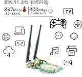 Ubit AC 1200Mbps Wireless PCIe Card 5GHz/2.4GHz Bluetooth 4.2 Dual Band view 2