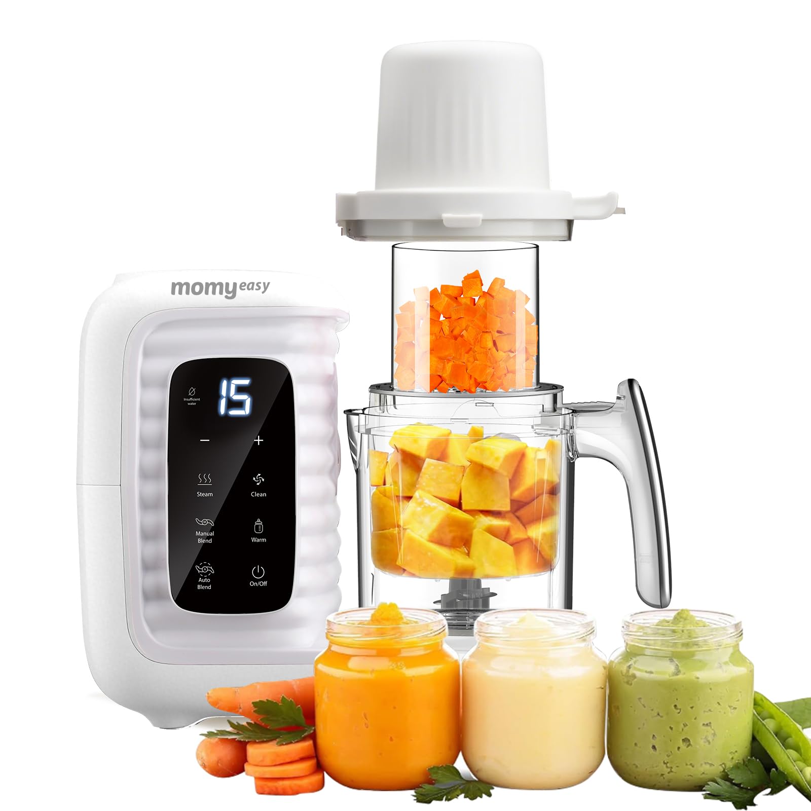 Photo 1 of MOMYEASY Baby Food Maker, Multifunction Baby Food Processor Chopper Grinder, Baby Food Steamer and Puree Blender in-One, with Bottle Warmer, Auto Cooking & Grinding with Touch Control
