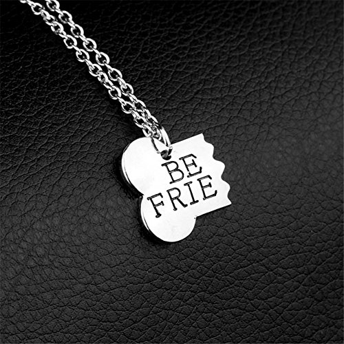 image for ShiQiao BFF Friendship Necklace Key Chain Best Friends Charm Necklace 