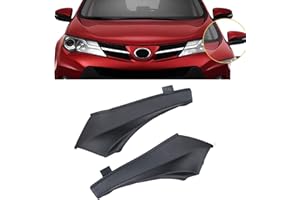 YUNHECAM Front Windshield Wiper Side Cowl Extension Fender Cover Trim Compatible with Toyota RAV4 2013 2014 2015 2016 2017 2018 Pair Left Right Black Durability Plastic Panel Caps 2PCS
