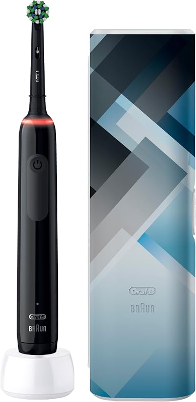 Oral-B Pro 3 Electric Toothbrush 3 Modes 1 Cross Action Head Mondrian Case UK