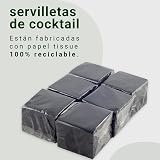 Hostelnovo Black Napkins Pack 600 Black Disposable 10x10 cm 20x20 cm view 4