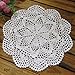 kilofly Crochet Cotton Lace Table Placemats Doilies Value Pack, 4pc, Roma, White, 10 inch
