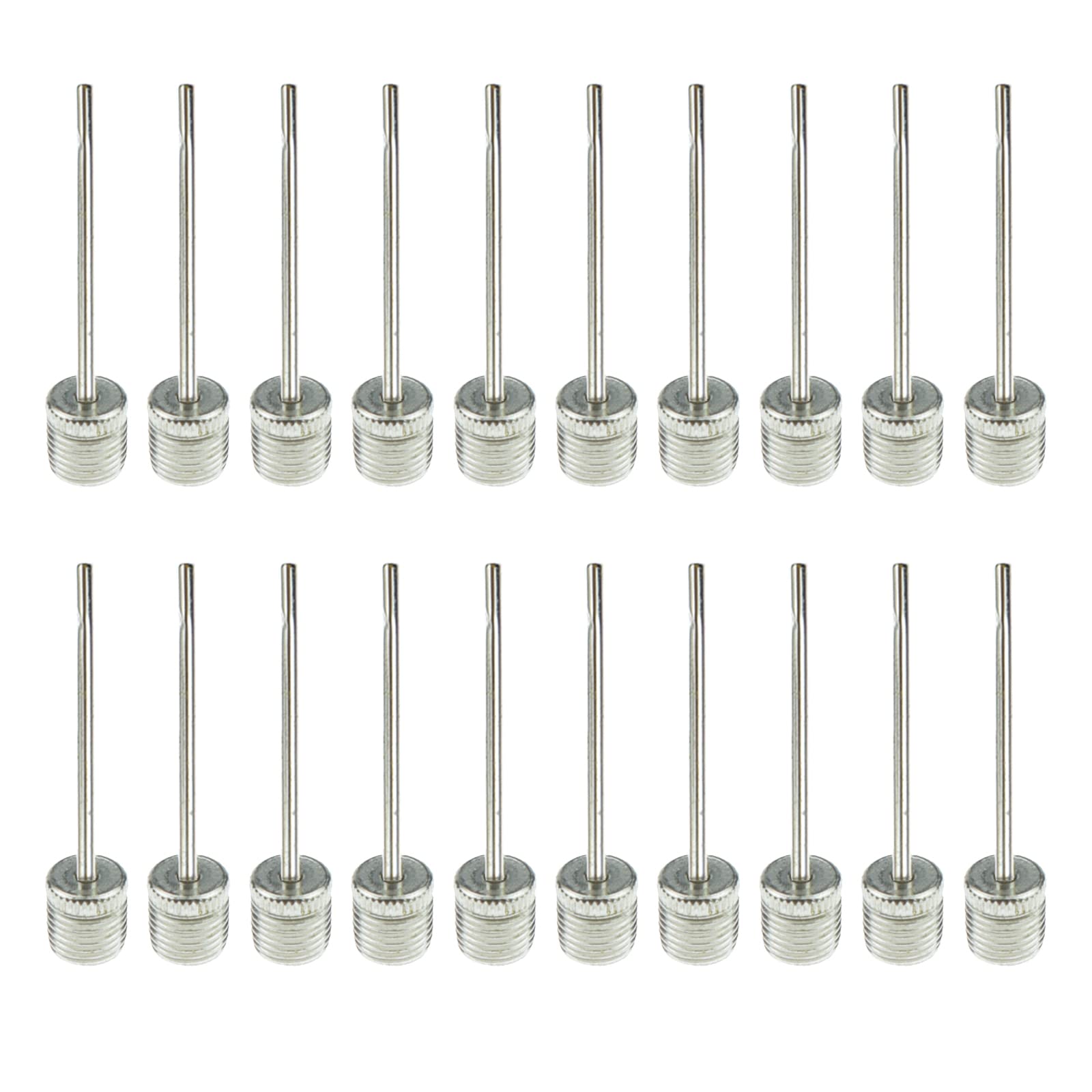 20 Pack Ball Pump Needles Stainless Steel Inflator Needle for Sports Soccer Basketball Football Rugby
