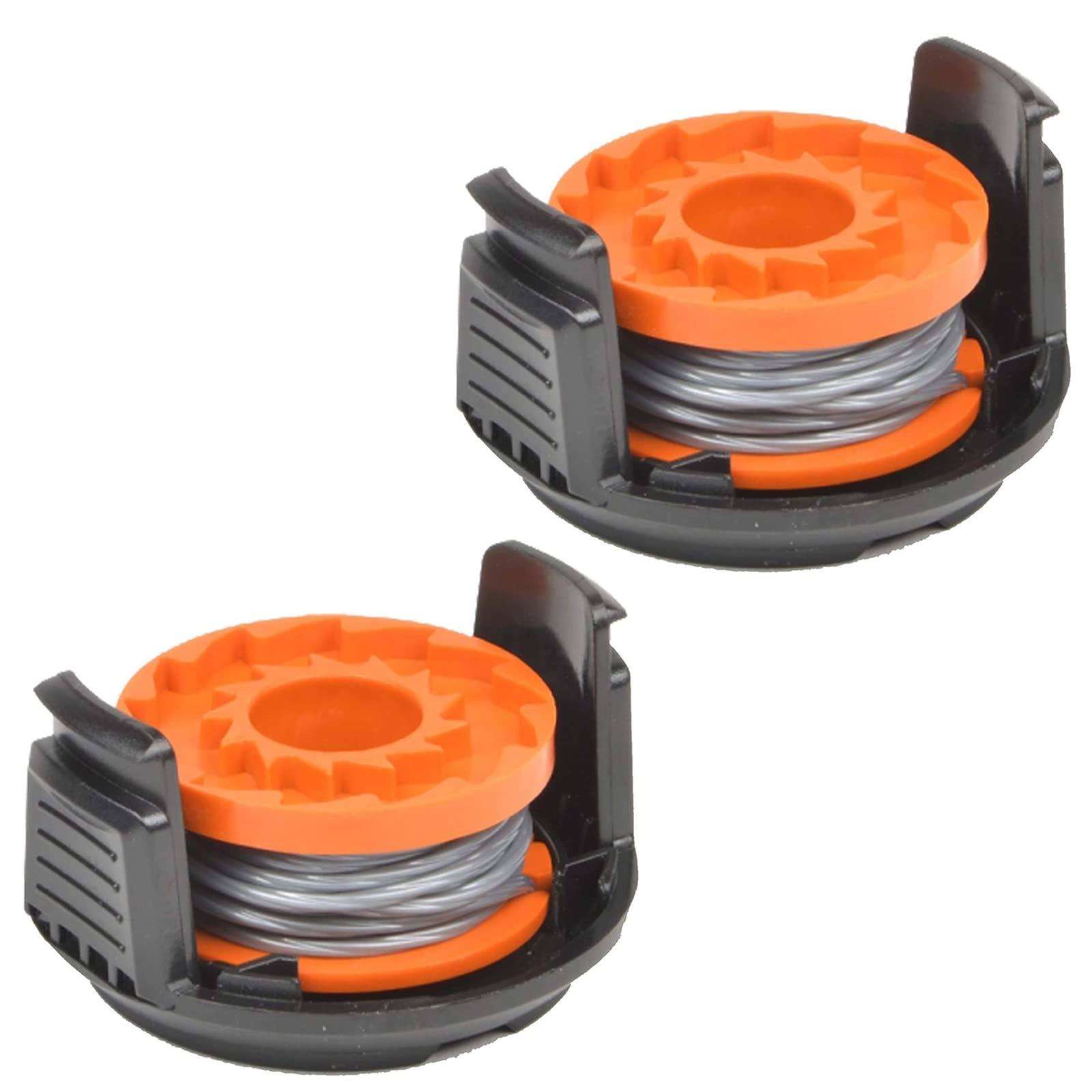 SPARES2GO 2.5m Line Spool & Cover for McGregor MCT1825 MCT2X1825 18v Strimmer Trimmer 1.5mm (Pack of 2)
