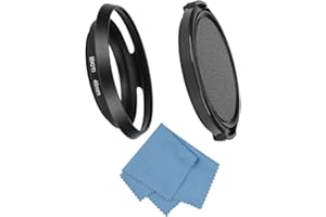 SIOTI 46mm Lens Hood, Matte Treatment Inside, Aluminum Material, Compatible with All Camera Lens S/C/N/F/O/P etc.(46mm)