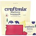 Craftmix Blueberry Lemonade Mix, 12 Packets, Easy Powder Drink with Real Fruit, Low-Sugar, Vegan, Low-Carb, Non-GMO, Dairy-Free, Gluten-Free, Flavored Water Enhancer, On-the-Go Water Flavoring Packets