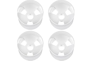 NODAAIIE 4PCS White Golf Hole Cups, 3.9" Depth & 4.3" Diameter, ABS Plastic Putting Green Cups with Drain Holes for Outdoor Backyard Practice