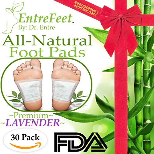Dr. Entre's Foot Pads: Aromatherapy - Pain Relief - Sleep Aid - Cleanse - FDA Certified Foot Care | 30 Pack