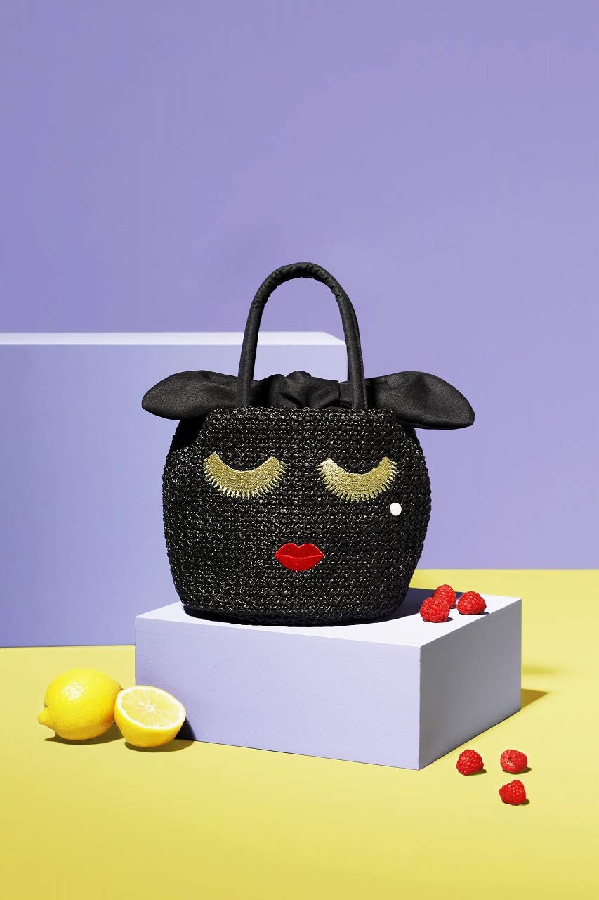 a-jolie EYELASH BASKET BAG BOOK BLACK ver.:6/2発売 【ムック本付録】アイラッシュモチーフかごバッグ(ブラック)