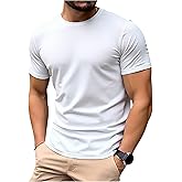 SOLY HUX Men's T Shirt Short Sleeve Crew Neck Fitted Casual Basic Tee Shirts Summer Tops