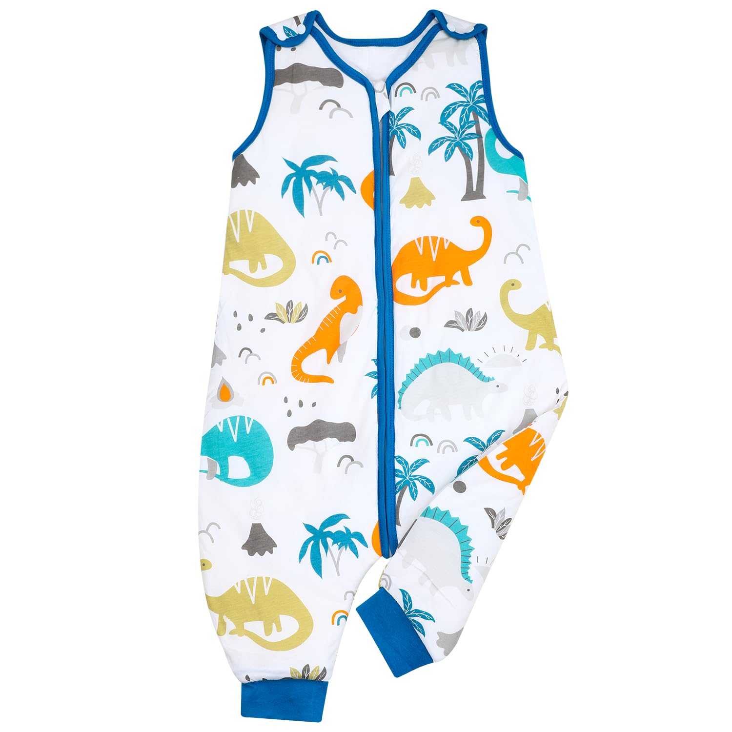FLYISH DIRECT Toddler Sleep Sack, Cotton, 2.5 Tog, 6-18 Months, Dinosaur, 73cm, Sleeveless