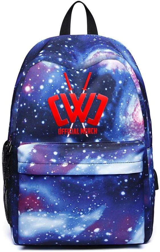 CWC Chad Wild Clay Official Merch Starry Sky Backpack Large Capacity Fashion School Travel Bags Laptop Shoulder Bag Daypack for Men Women