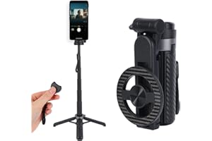 Magnetic Mini Phone Selfie Stick, 360° Rotation Pocket Tripod Extendable Cell Phone Travel Tripod Multifunctional Selfie Stic