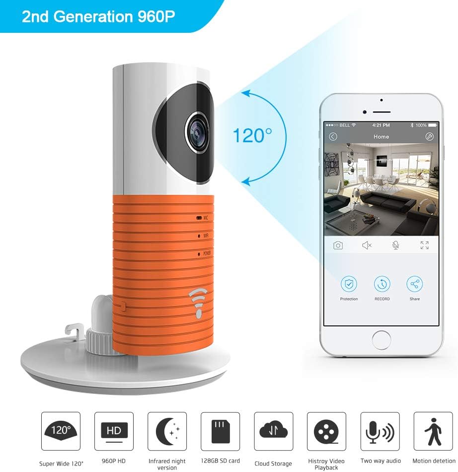 Clever Dog 960P 120°Wide Angle Lens Wireless Security WiFi