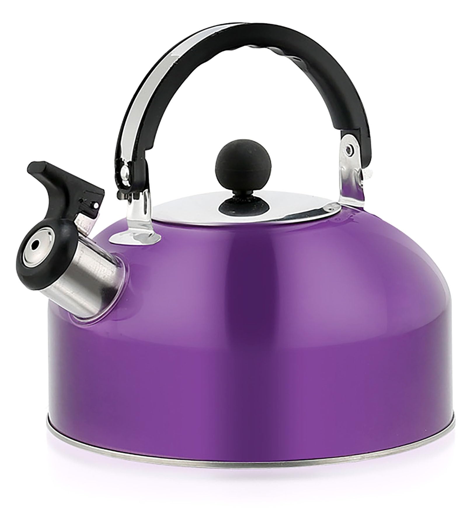Photo 1 of 2.7 Quart (3 L) Tea Kettle, Food Grade Stainless Steel Teakettle is Best for Boiling Water, Brewing Tea, and Making Coffee (Purple)