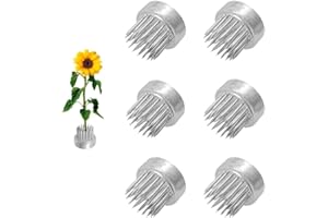 EGGONE Japanese Flower Frog Mini Kenzan Floral Frog 23mm/0.9inch Diameter Ikebana Flower Arranger Holder Stainless Steel Pin for Small Vase (6Pcs)