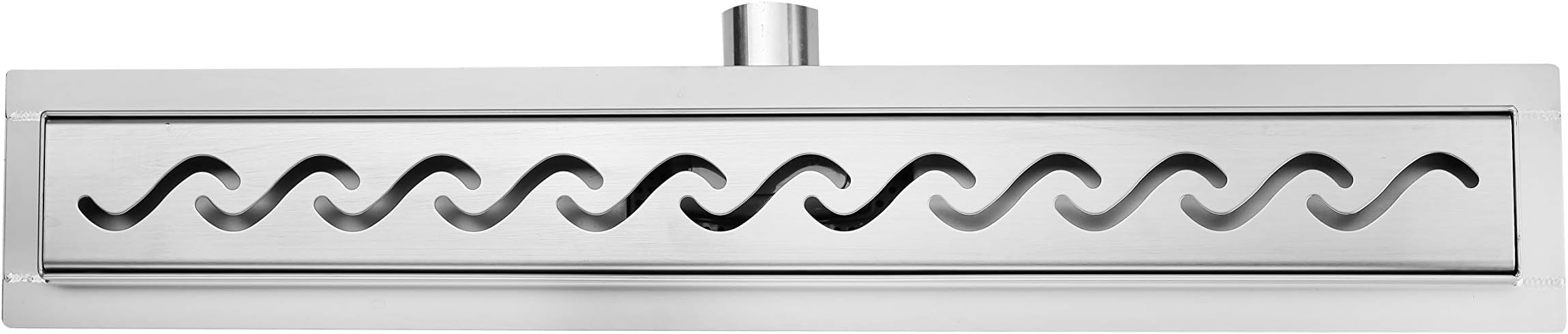 600mm x 70mm Stainless Steel Rectangular Wetroom Drainage Gully - Shower Drain Design 3