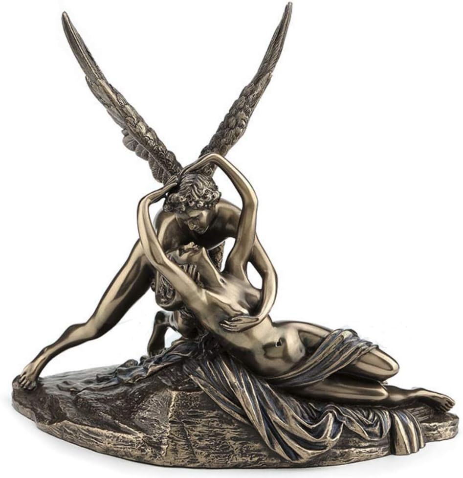 7.5" Cupid & Psyche (Antonio Canova) Statue Sculpture Roman Home Decor