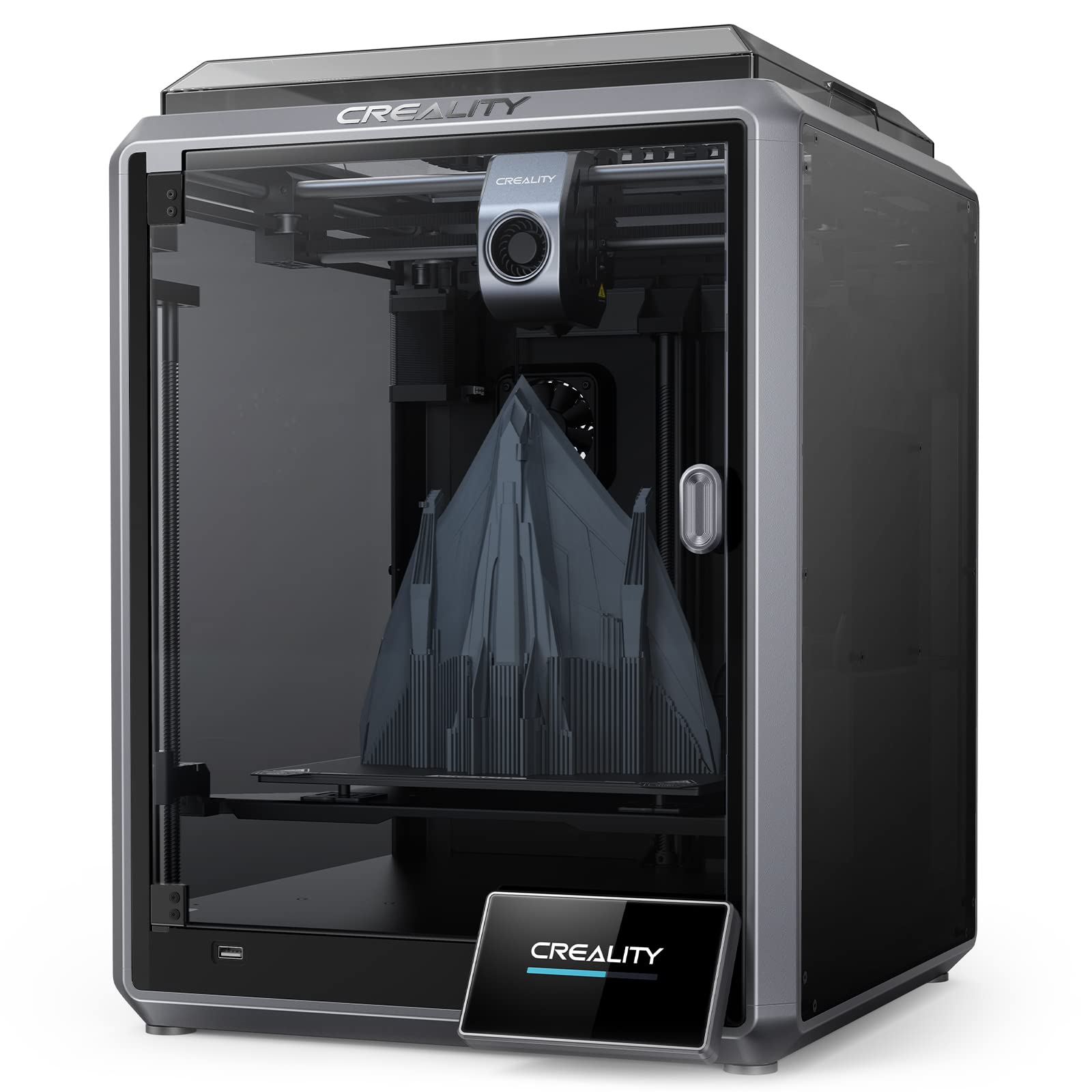 Photo 1 of Creality K1 3D Printer, 600 mm/s High-Speed Printing, Upgraded Hotend No Nozzle Clogs Up to 300?, 0.1 mm Smooth Detail, Auto Leveling, Self-Test with One Tap, 220×220×250mm Print Volume