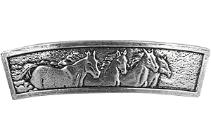 Horses Hair Clip, Hand Crafted Metal Barrette Made in the USA with a Large 80mm Clip by Oberon Design