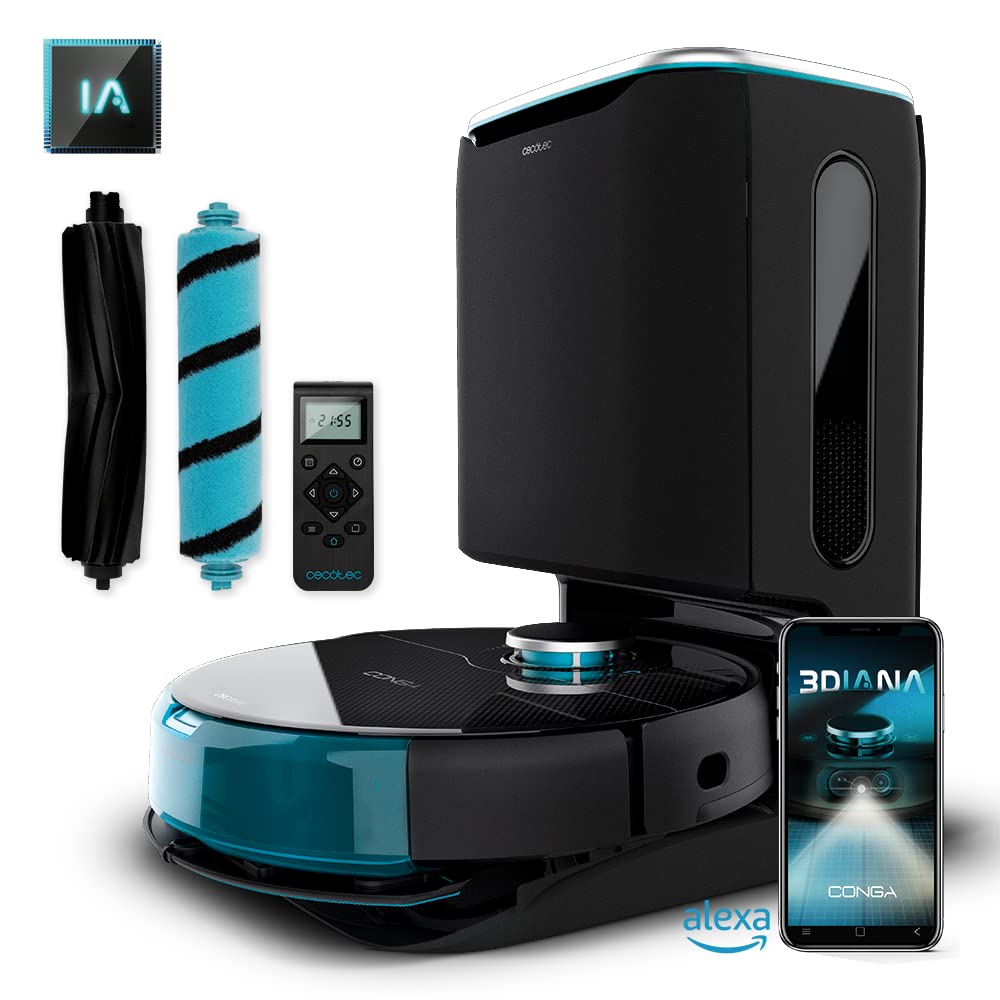Cecotec-Robot-Aspirador-y-Fregasuelos-Conga-9090-AI-con-Base-de-Autovaciado-de-25-L-Inteligencia-Artificial-3Diana-y