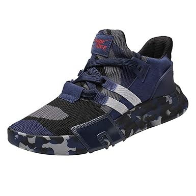 Beikoard Herren Schuhe Leichte Laufschuhe Camouflage Schnürschuhe Männer Jungen Casual Sneakers Sportschuhe Laufschuhe Basket