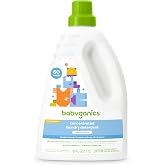 Babyganics 3X Baby Laundry Detergent, HE compatible, Stain-Fighting, Fragrance Free, 60 Fl Oz