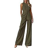 PRETTYGARDEN Women's 2 Piece Sets Summer 2026 Work Clothes Sleeveless Blazer Vest Pants Suits Spring Business Casual Outfits