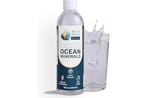 Baja Gold Liquid Trace Mineral Drops – Pure Ocean-Based Minerals for Water & Food | Unrefined Electrolytes for Balanced Taste | Mineral-Rich Saline Solution & Oral Cleanse | 12 fl oz, 90-Day Supply.