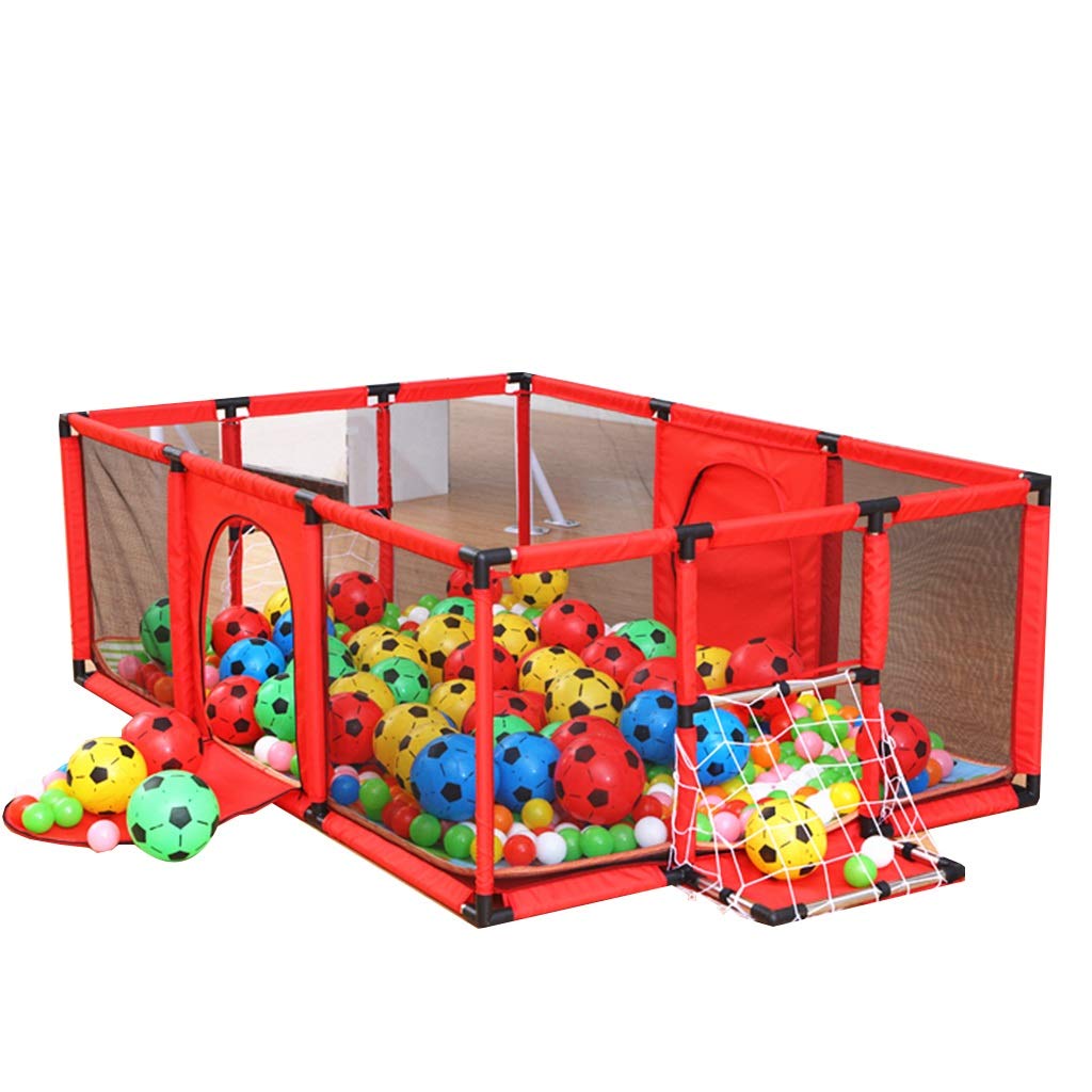 赤 赤 キッズ幼児女の子用大型ベビーサークル フロアマットとボールを使った屋内旅行遊び場 6パネル 1 180 62 B07qgnwlfl 色 Cm ベビーサークル ベビーサークルプレイヤード 日本未入荷