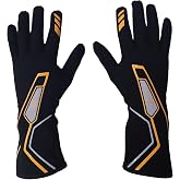 Racing Gloves, Roman Fabric, Non-Slip Grip, Breathable, for Professional Drivers