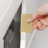 Peaha 10 Pack Finger Pulls for Cabinets Gold Edge Pulls for Cabinets Finger Pull Cabinet Handles Kitchen Concealed Drawer Pul