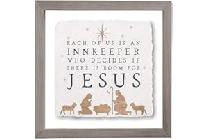 Simply Said, INC Floating Frame Art, Room for Jesus - 10 x 10 inch Framed Wall Artwork FAS1059