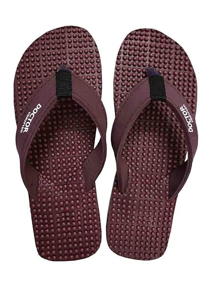 maroon flip flops