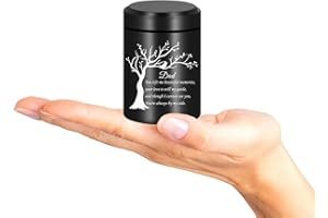 RIPFEVURN Small Urns for Human Ashes 2.75 Inch Mini Tree of Life Cremation Urns for Ashes Adult Female Male Aluminum Keepsake Urns for Ashes Holder for Women Men-Dad