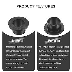 uxcell 24pcs Flanged Sleeve Bearings Plastic
