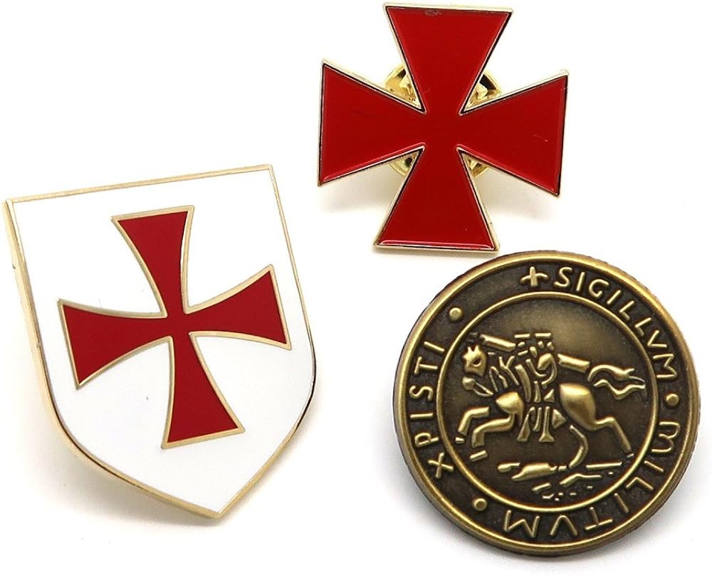 BOBIJOO Jewelry - Lot of 3 badge Order of the Knights Templar, See photos, See description