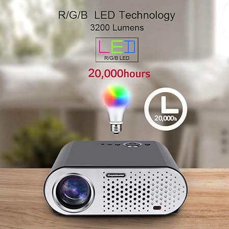 KAIDILA Proyector 3200 Lumen T90, 1280 * 768 (Android Proyector ...