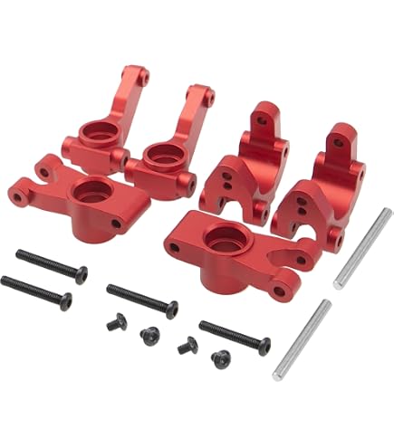 Bloc Direction Alu Et Moyeu Arrière Roulements – Compatible ARRMA Senton Granite Typhon 1/10 – Remplace AR330469 AR330442 – Bleu
