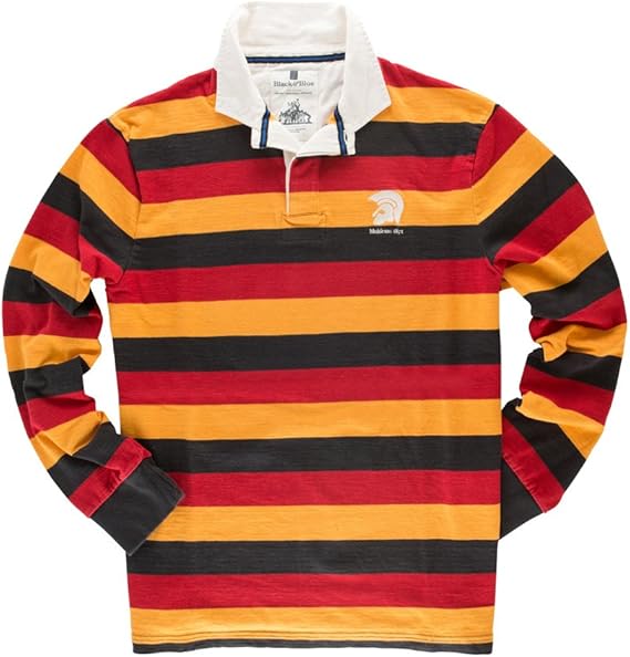 yellow and black rugby shirt