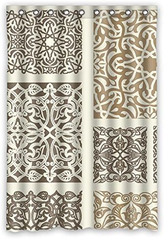 Color Block Bathroom Curtains Polyester Best For Couples Custom Him Family Her. Eco Friendly Width X Height / 48 X 72 Inches / W H 120 By 180 Cm(fabric)
