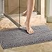 Norcho 20 inch by 31 inch Non-slip Absorbent Microfiber Bathroom Soft Bath Mat Grey