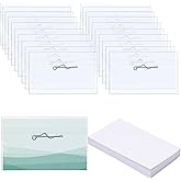 Anjmd 50 Pieces Pin Style Name Badge Holders Name Tags with Pins Clear Plastic Name Tag Holder Name Badge Holders with 50 Pcs Inserts Fit Card (3.58x2.16 inch)