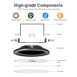 CHUNNUAN 100W Slim UFO LED High Bay Light lamp