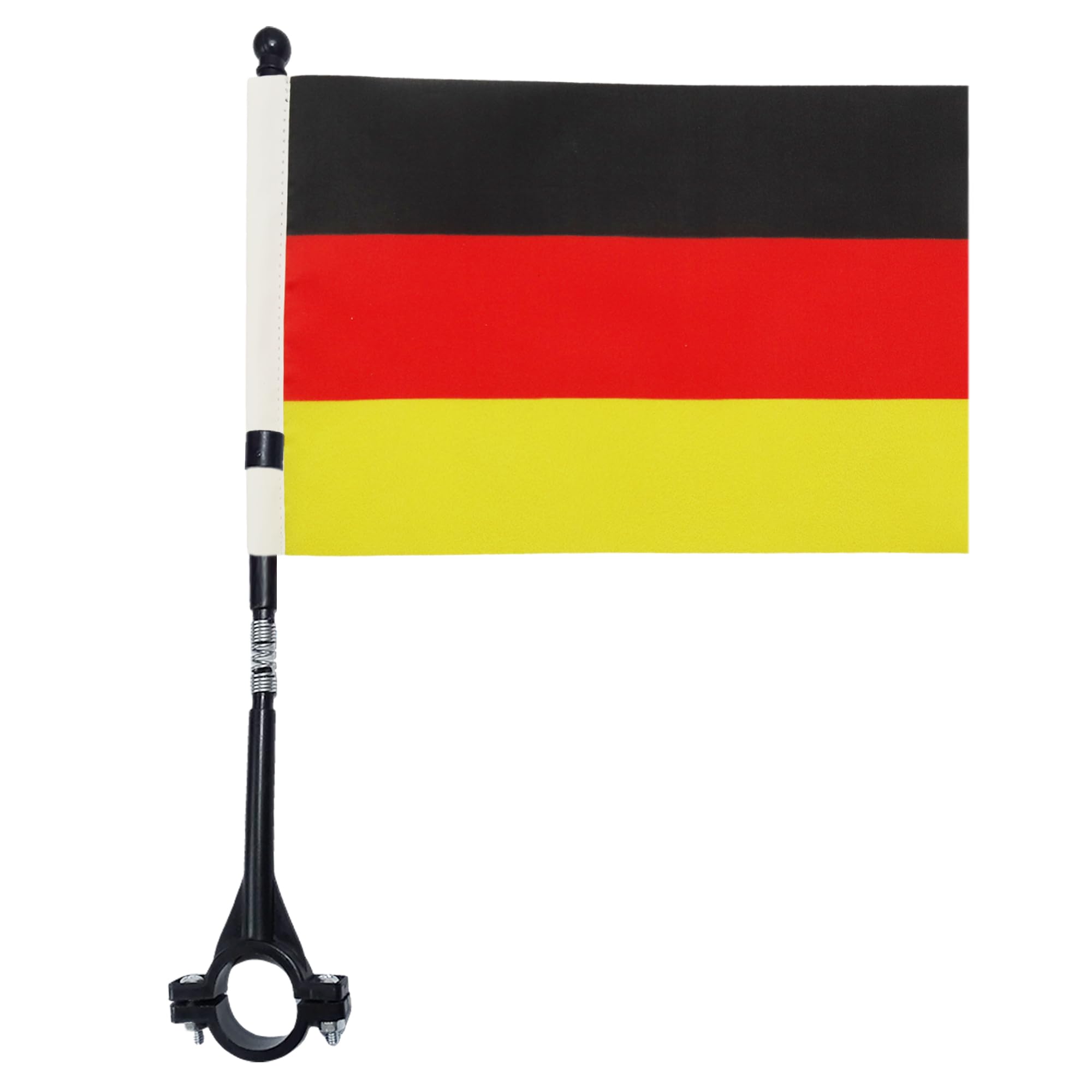 AZ FLAG - Germany Bike Flag 4'' x 6'' - German Bicycle Flag 100% Polyester 21 x 14 cm - Mini Banner with 12'' Black Plastic Pole