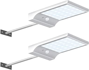 Luces solares baixiang, apliques de pared con poste de montaje al aire