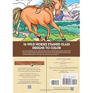 Creative Haven Wild Horses Stained Glass Coloring Book (Adult Coloring)
