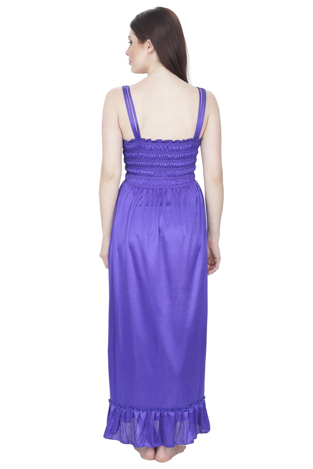 secret wish women's satin nighty (free size)