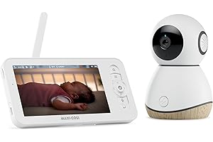 Maxi-Cosi See Pro 360 Baby Monitor with CryAssist™ AI Cry Translation, 2K HD camera with PTZ, Secure Non Wi-Fi 5 inch parent 